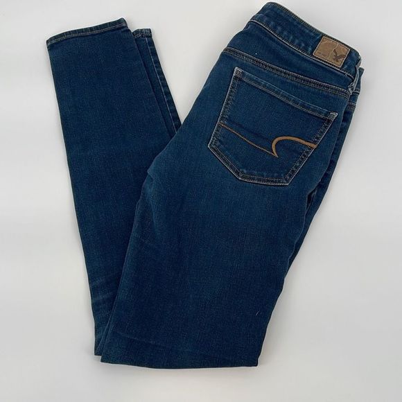 American Eagle Outfitters Denim - American Eagle Womens Jegging Jeans Denim Stretch Dark Wash Blue Size 6 Long